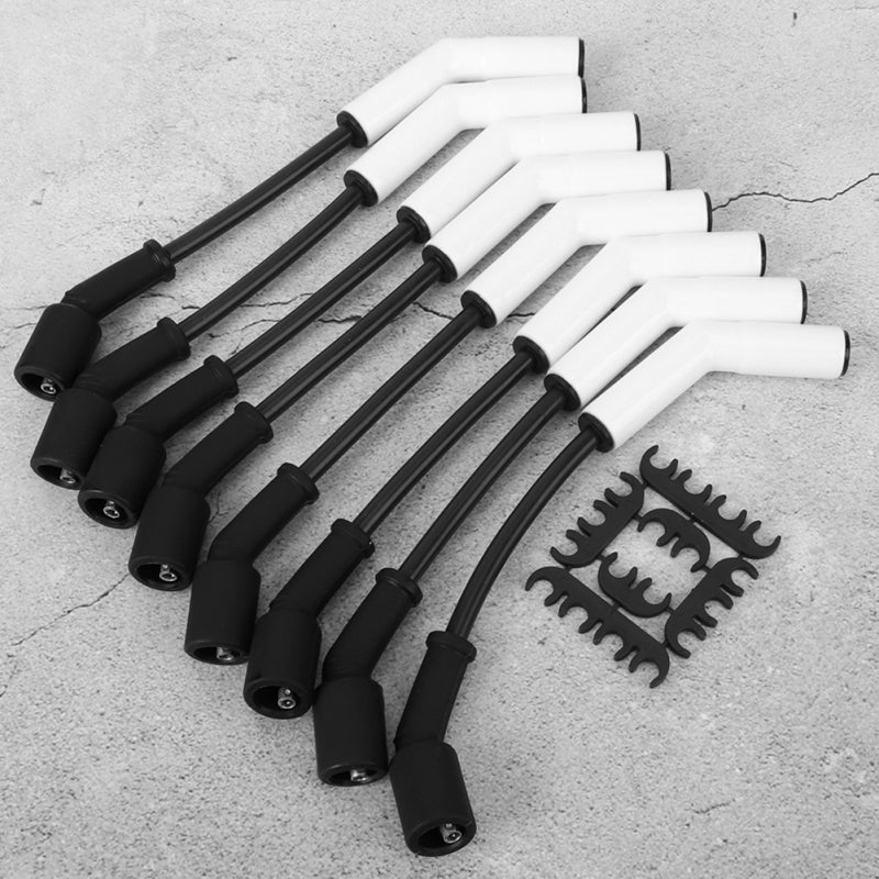 Ignition Wire Kit: 8mm Black Double Silicone Construction - 500 Ohms/Ft RFI/EMI Suppression, 600°F Jacket, 2000°F Ceramic Boots for GM LS LT Engines, Camaro, Corvette, Firebird 1997-2004 - Image 2