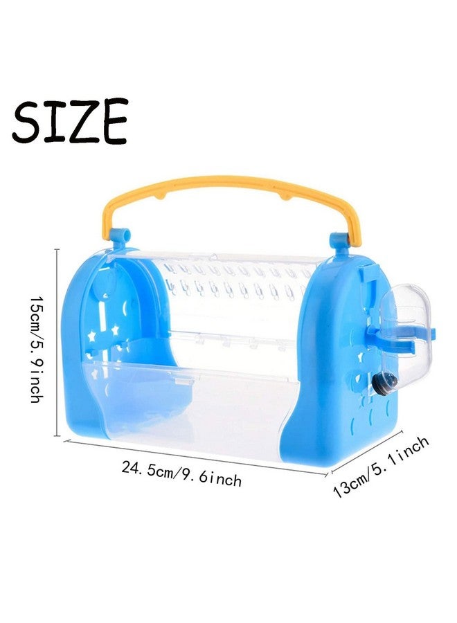 kathson Portable Hamster Cage Dwarf Hamster Carry Travel Cage with Water Bottle Food Bowl Adjustable Strap Pet Outgoing Cage for Gerbil Hedgehog Mice Squirrel - Image 3