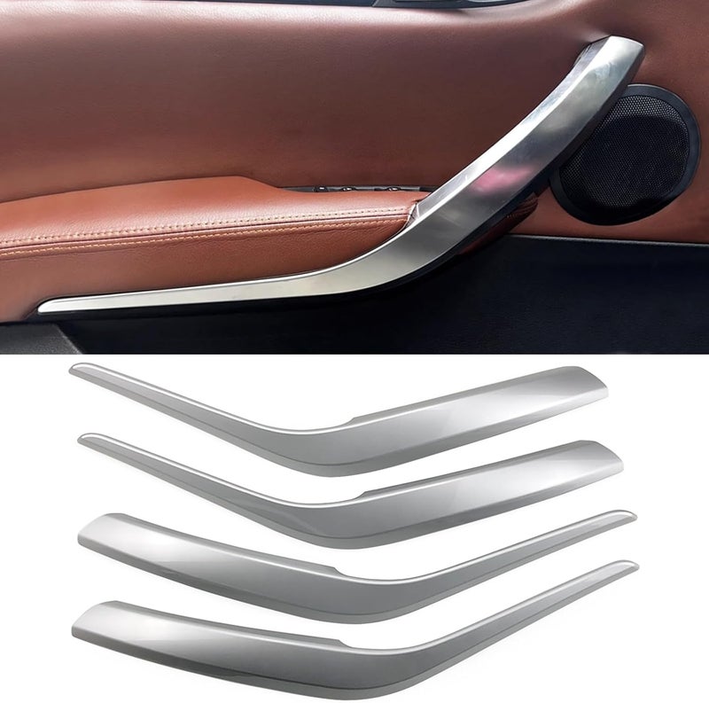 CHUANGHUI Car Door Handle for BMW X1 E84 2010-2015 28i 35i Interior Door Handles Replace Cover Car Door Handle Accessories (Silver) - Image 1