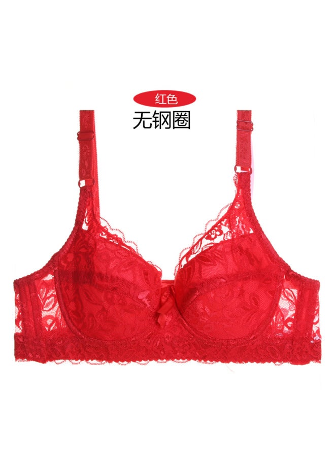 European And American Style Intimates Full Lace Thin Cotton 100kg Fat MM Large Cup Large Size Adjustable Bra