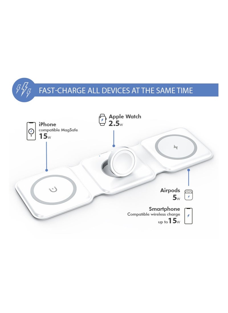 FORCE - Force Power 15W 3 in 1 Foldable Wireless Charger Lifetime Warranty - Image 1