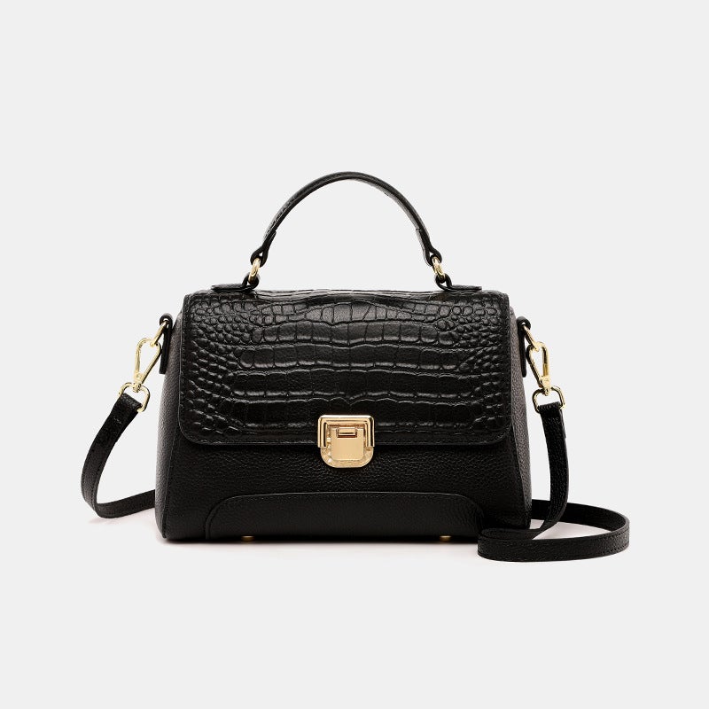 Genuine Leather Crocodile Pattern Top-Layer Cowhide Shoulder Bag 2026 New Trendy Commuter Shopping High-End Handbag Crossbody Bag - Image 4