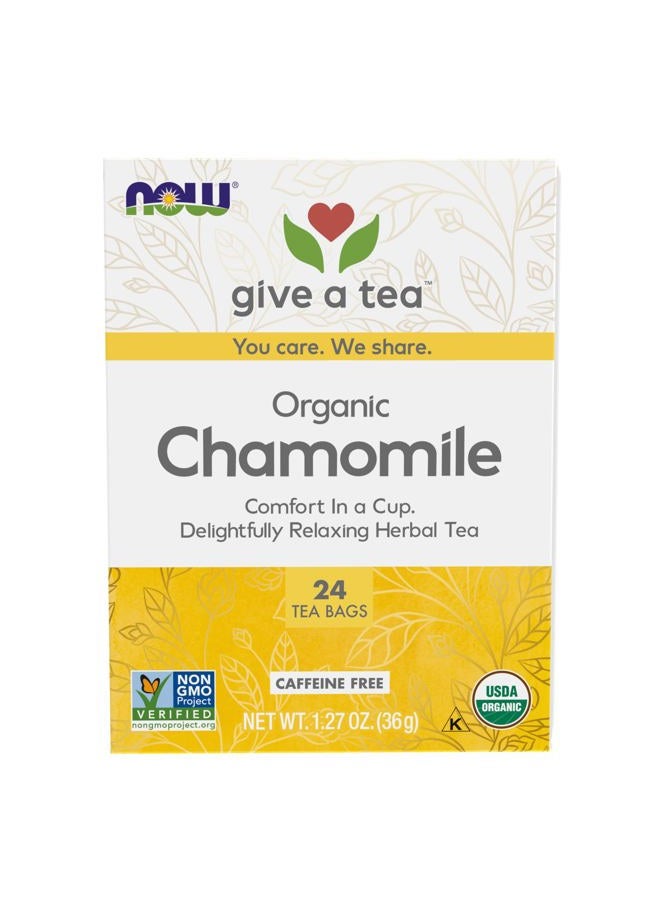 now Foods Chamomile Tea, Organic, 24 Tea Bag - Image 1