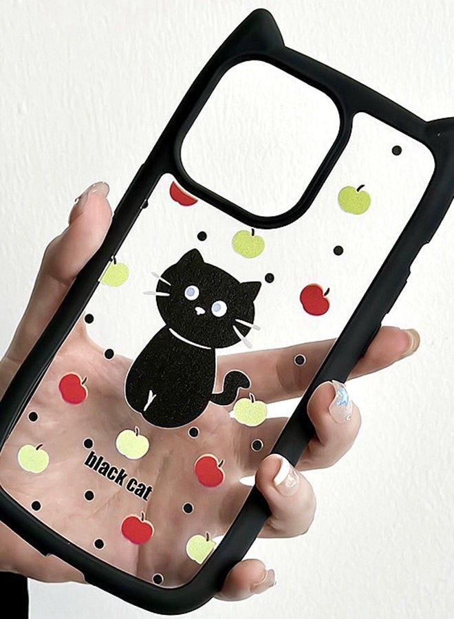 for iPhone 16 Pro Max Case，Cute 3D Cat's Ears，Raised Camera Lens Protector，Thickened Edge Protection，Lovely Silicone Soft Protective Shockproof Phone Cover，Color Cat - Image 2