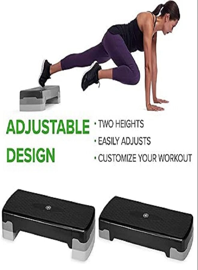 ULTIMAX Fitness Aerobic step Fitness Aerobic Step Platform Full and Compact Sizes Workout Deck with Adjustable Riser Height & Non Slip Textured Surface - Image 5
