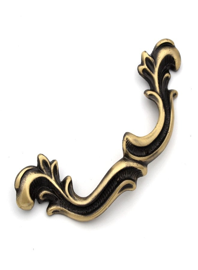 ABVIN 5.6" Carving Pulls Vintage Unique Cabinet Beautiful Drawer Decorative Dresser Knobs Pulls - Pure Brass - Antique Finish - 1 Pcs - Image 2