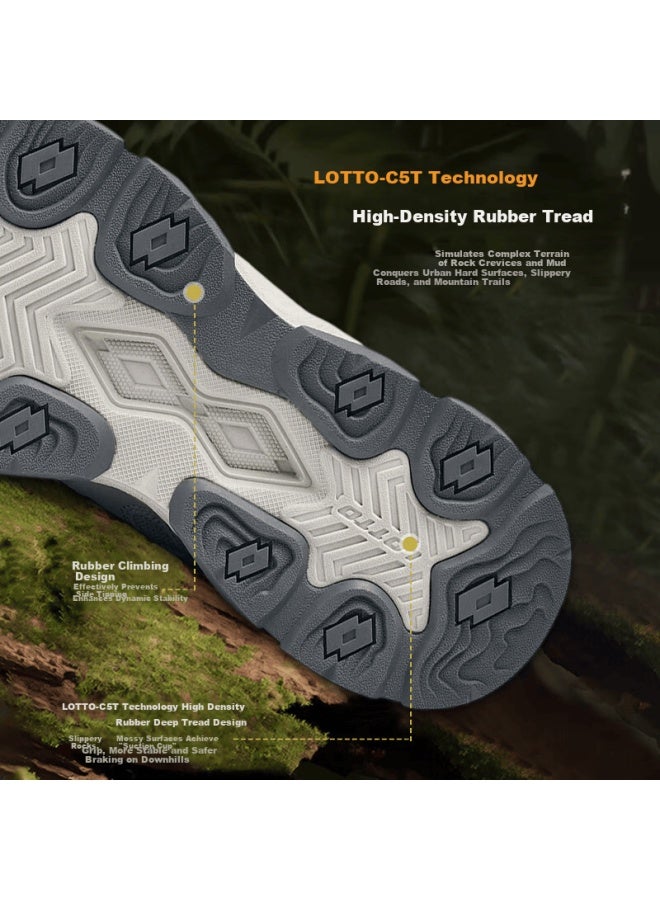 Lotto Women's Running Shoes Outdoor Hiking Shoes Spring Couple Sports Non-slip Trail Walking Shoes 5987 Sand Ochre Size 35 - Image 2