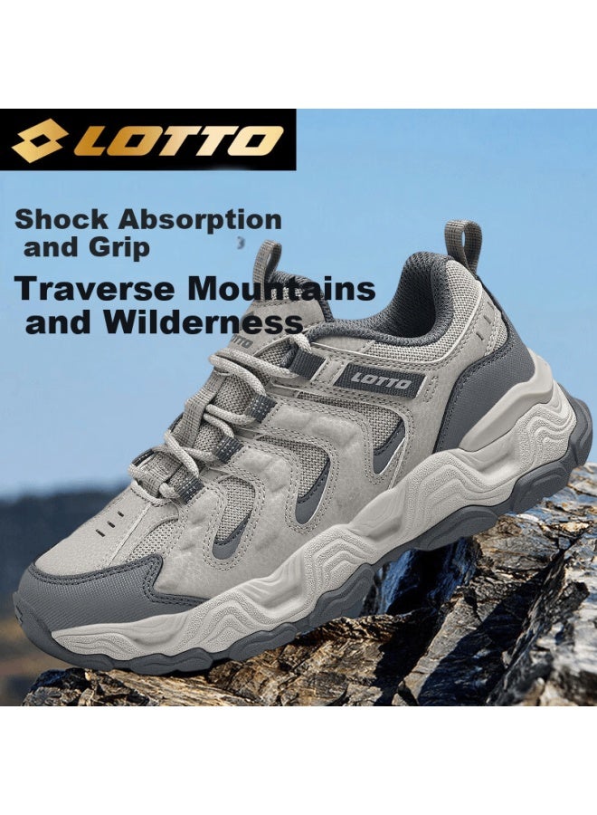 Lotto Women's Running Shoes Outdoor Hiking Shoes Spring Couple Sports Non-slip Trail Walking Shoes 5987 Sand Ochre Size 35 - Image 1