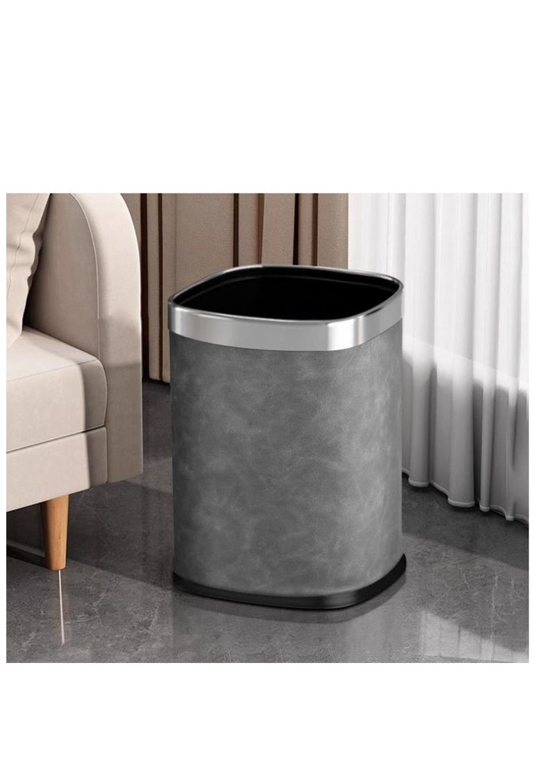 Golden Purchase Products Kitchen Trash Can, Bathroom Trash Can, Plastic Large Capacity Trash Can, Household Square Trash Can, Air Pressure Adsorption Without Cover（12L)）  - Image 1