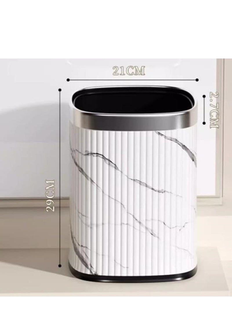 Golden Purchase Products Kitchen Trash Can, Bathroom Trash Can, Plastic Large Capacity Trash Can, Household Square Trash Can, Air Pressure Adsorption Without Cover（12L)）  - Image 2