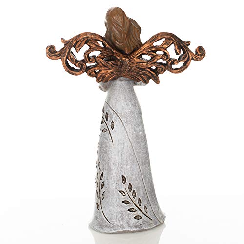 Roman رومان هدايا إنك، مجموعة بركات سماوية ملهمة، 9" ارتفاع شجرة الحياة ملاك مع قلب، ديني، ملهم، متين (6x2x9) - Image 4