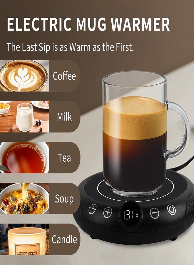 EIHO Coffee Mug Warmer, Electric Cup Warmer for Desk, Candle Warmer Plate with Temperature Display, 8-Temp Setting & 1-12H Timer, Stocking Stuffer Christmas White Elephant Coffee Gifts for Adults Women Men - Image 5