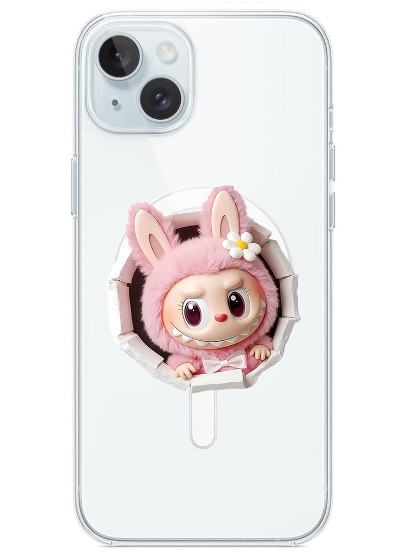 Theodor Magnetic Case for Apple iPhone 15 Compatible with MagSafe Wireless Charging, Shockproof Phone Bumper Cover Labubu (9) - Image 1