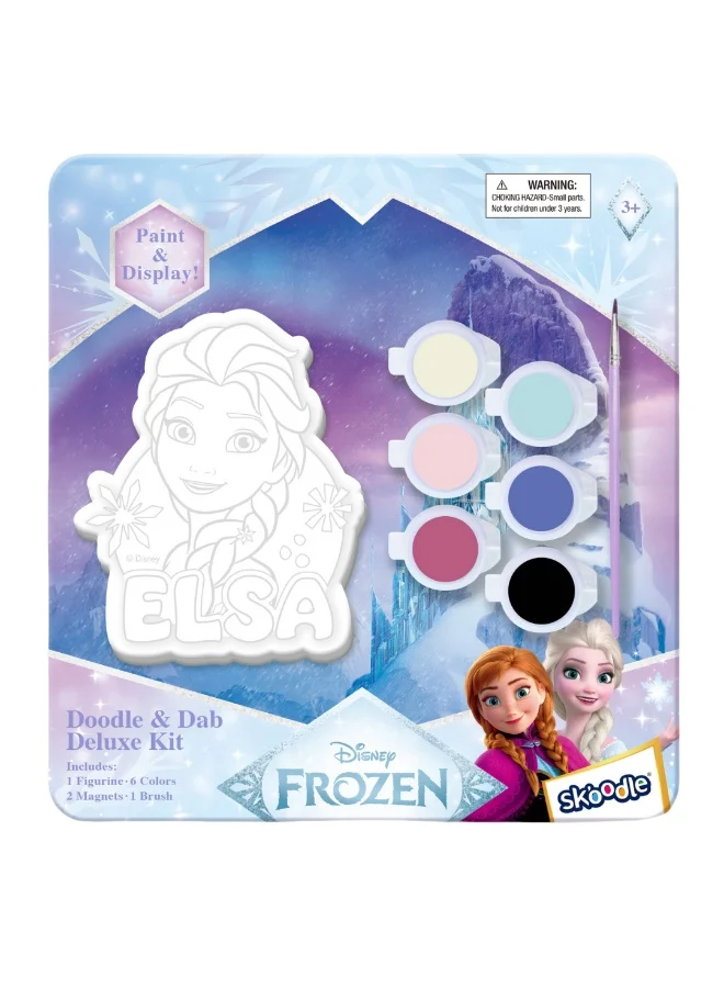 ديزني Frozen Elsa Doodle & Dab Deluxe Kit | Paint & Display | Art & Craft Kit | Age 3+