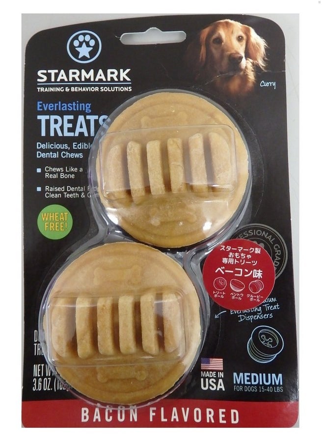 ستار مارك علكة أسنان للكلاب من Star Mark Everlasting Bacon، متوسطة الحجم، 3.6 أونصة  - Image 1