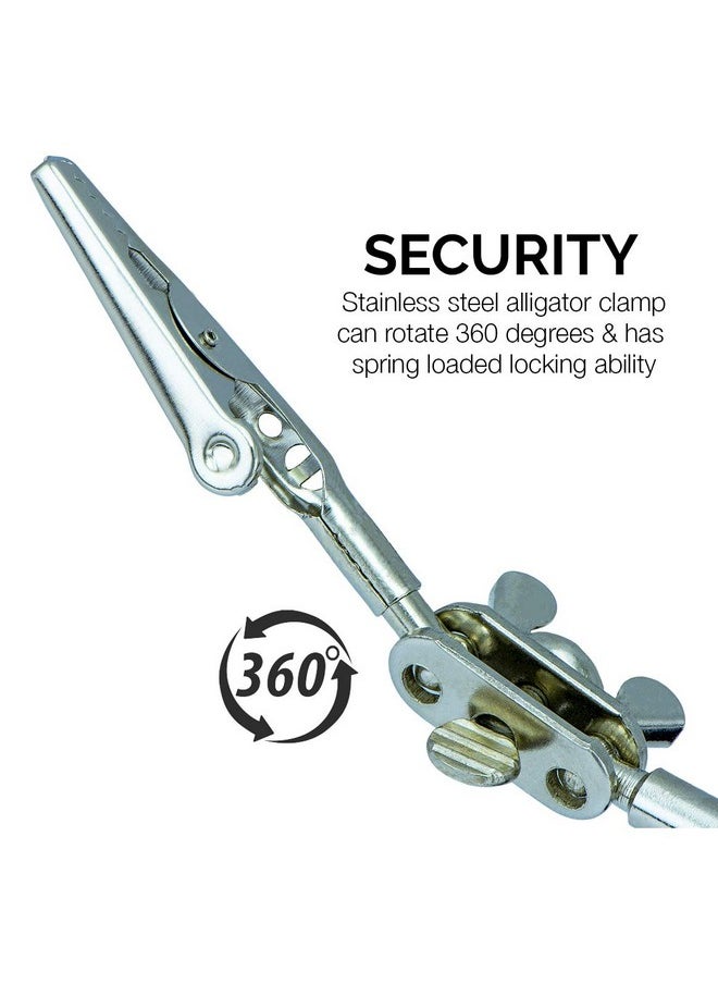 Neiko NEIKO 01902 Adjustable Helping Hand with Magnifying Glass, Third Hand Solder Aid, Soldering Wire Station Stand with Dual Alligator Clips and a Heavy Base, Beading & Jewelry Making Tools, Solder Holder  - Image 2
