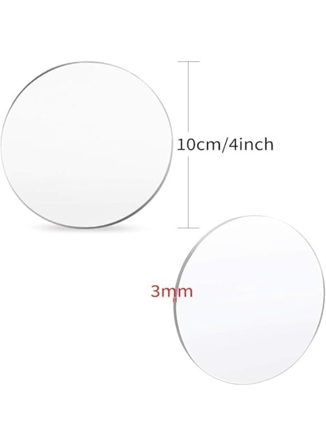 Horoof Home Horoof Home® 24PCS 4-Inch Clear Acrylic Disks, 3mm Thick Round Acrylic Circles for DIY Crafts, Painting, Engraving, and Display Projects - 10cm Transparent Acrylic Blanks for Laser Cutting, SL192  - Image 2
