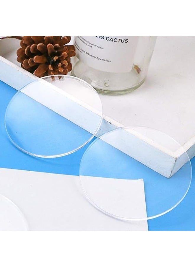 Horoof Home Horoof Home® 24PCS 4-Inch Clear Acrylic Disks, 3mm Thick Round Acrylic Circles for DIY Crafts, Painting, Engraving, and Display Projects - 10cm Transparent Acrylic Blanks for Laser Cutting, SL192  - Image 4