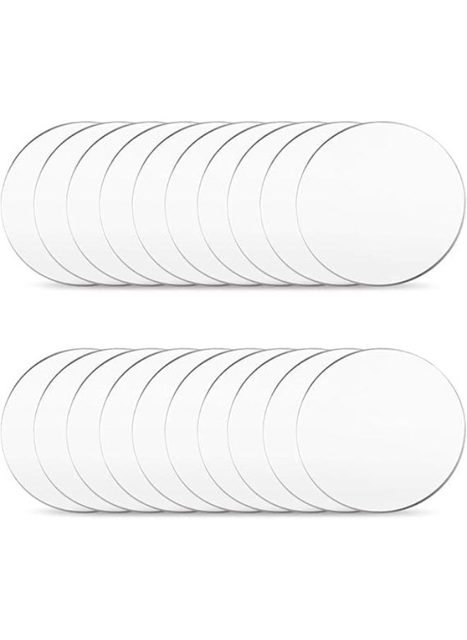 Horoof Home Horoof Home® 24PCS 4-Inch Clear Acrylic Disks, 3mm Thick Round Acrylic Circles for DIY Crafts, Painting, Engraving, and Display Projects - 10cm Transparent Acrylic Blanks for Laser Cutting, SL192  - Image 1