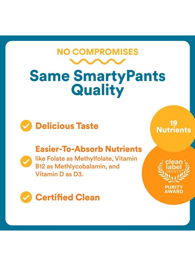 SmartyPants SmartyPants Men's Multivitamin Gummies - Improved Formula: Omega 3 (DHA/EPA), Methylfolate, Vitamin D3, C, Vitamin B12, B6, Vitamin A, K, Zinc & Selenium, Gluten Free, 90 Count (30 Day Supply) - Image 4