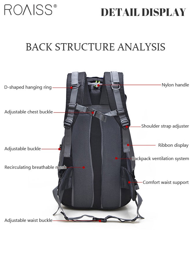 roaiss Multifunctional Outdoor Backpack, Waterproof Hiking Backpack with Outstanding Organizational Features, Lightweight Comfortable Travel Bag with 50L Large Capacity, Suitable for Hiking, Camping, Trekking, Mountaineering and Traveling - Image 5