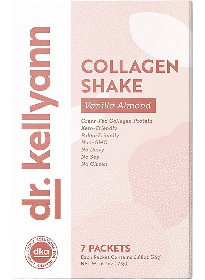 Dr. Kellyann مشروبات د. كيليان كيتو بالفانيليا واللوز (7 حصص) - بروتين الكولاجين من حيوانات تتغذى على العشب، خالي من الجلوتين، غير معدّل وراثيًا، مناسب للكيتو، عبوة واحدة - Image 1