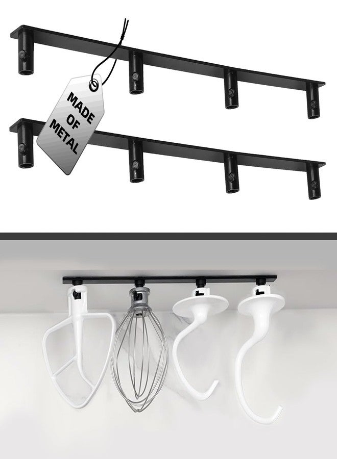 (2-Pack) Calvana Metal Stand Mixer Attachment Storage Organizer, Compatible with KitchenAid Attachments; Durable & Reliable Construction