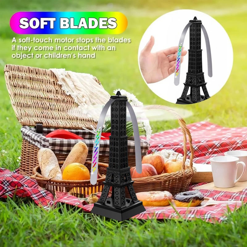KTDRJN Table Fans,Food Indoor Outside,4 Pack Portable Outdoor Picnic Fan,Batteries Powered Table Restaurant, Party, Home,Outdoor Dinner(Tower Type) - Image 2