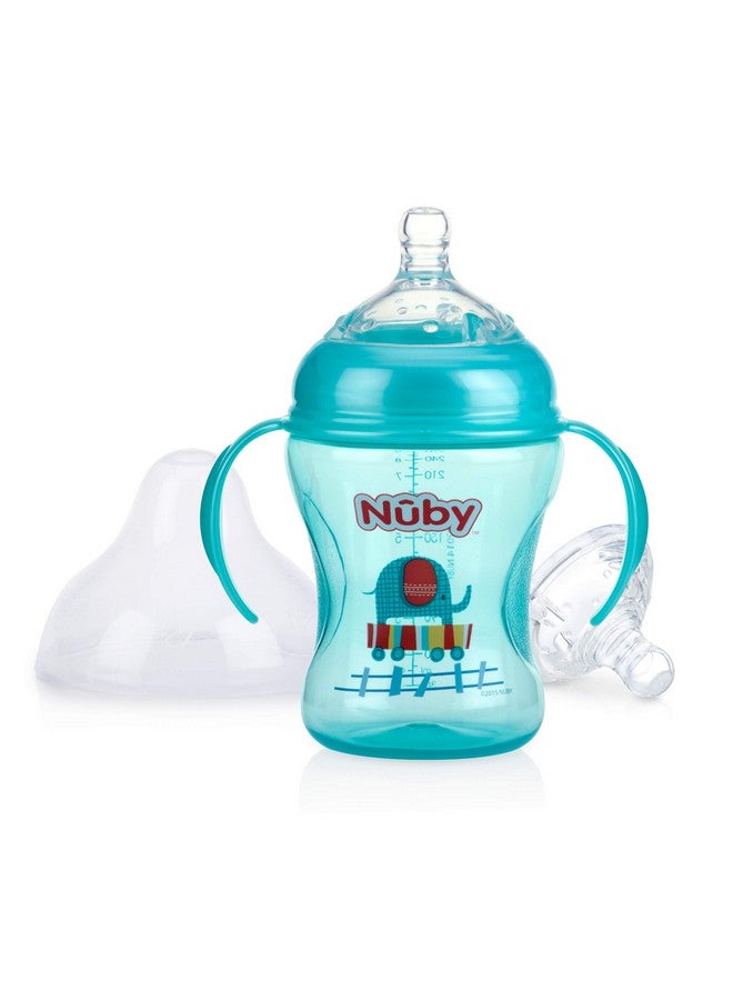 Nuby Non-Drip 3-Stage Nurser with Wide Neck - Bottle to Sippy Cup - (3-Pack) 11 Oz - 3+ Months - Image 3