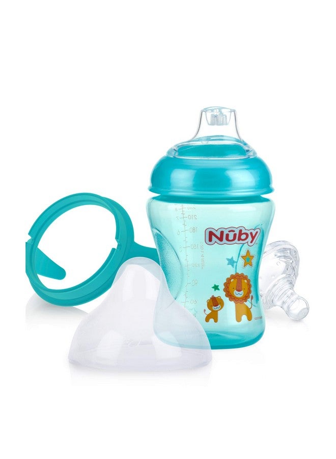 Nuby Non-Drip 3-Stage Nurser with Wide Neck - Bottle to Sippy Cup - (3-Pack) 11 Oz - 3+ Months - Image 1