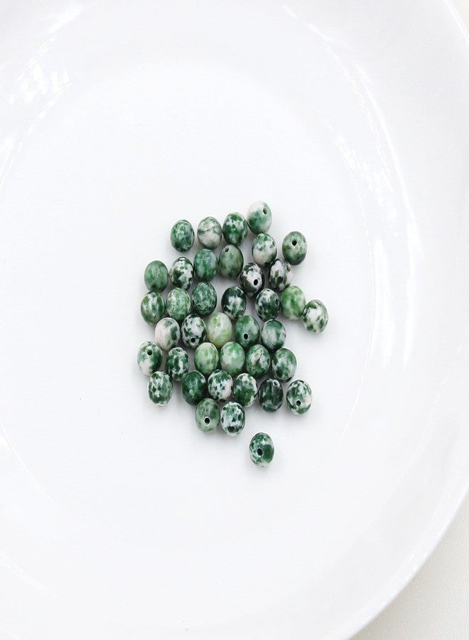 Uloveido 100pcs 8mm Round Green Spot Jasper Loose Stone Beads for Jewelry Making DIY Crafts Design with 10m Stretch Cord - Image 5