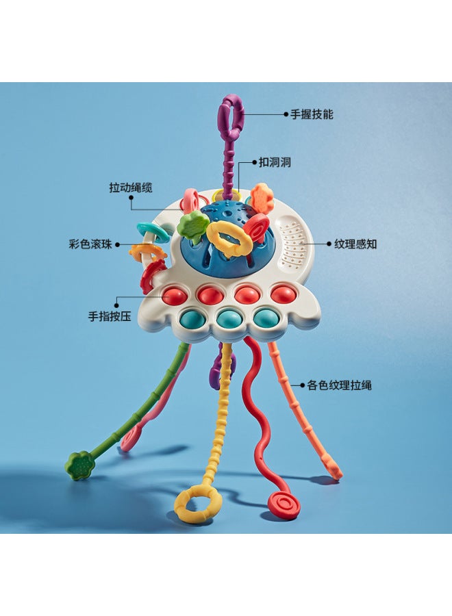 Children Octopus Pull Fun Press Grip Exercise Baby Gum Crab New Toys - Image 4
