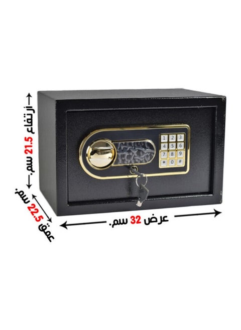 Luxury Fire-Resistant Digital Security Safe With Electronic Number Pad And Lock And Physical  Key 32 * 22.5 * 21.5 cm