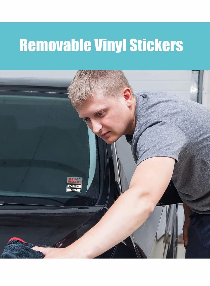 KASTWAVE Oil Change Stickers, 600 Pcs 5 * 5cm Car Service Black Stickers (2 Roll) - Image 5
