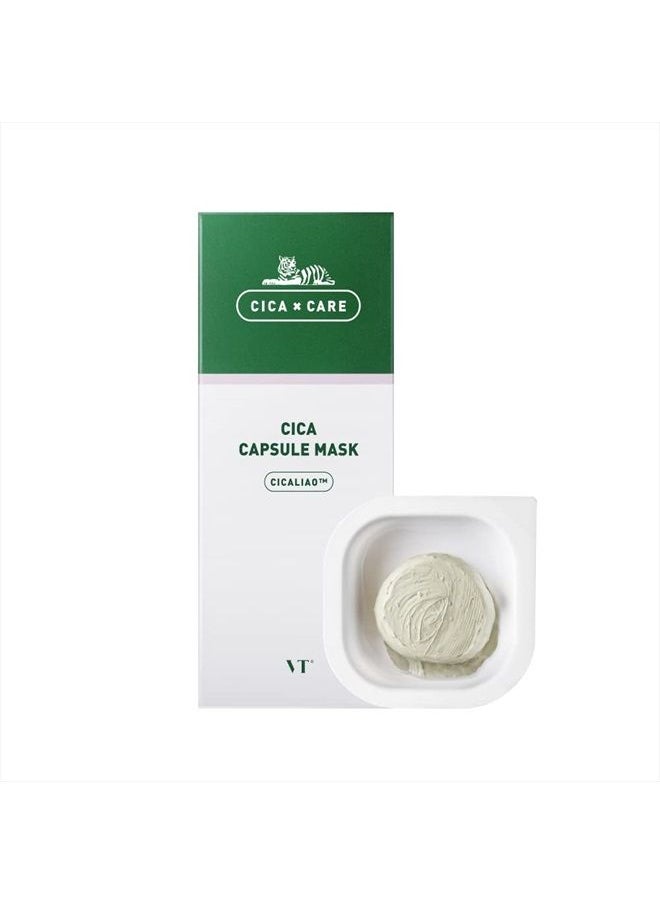 VT COSMETICS - قناع كبسولة CICA - العناية بالبشرة من CICA | قناع الاحمرار | قناع CICA القابل للغسل | قناع قابل للغسل | قناع مغذي | مهدئ للبشرة | مستخلص سنتيلا آسياتيكا | العناية بالبشرة الكورية - Image 1