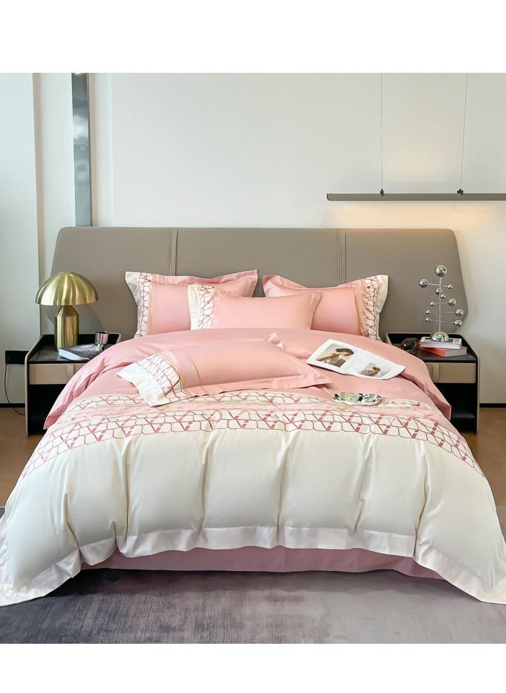Generic Bed Sheet Style — French High-End 180 Thread Pure Cotton Embroidered Bedding Four Piece Set  - Image 1