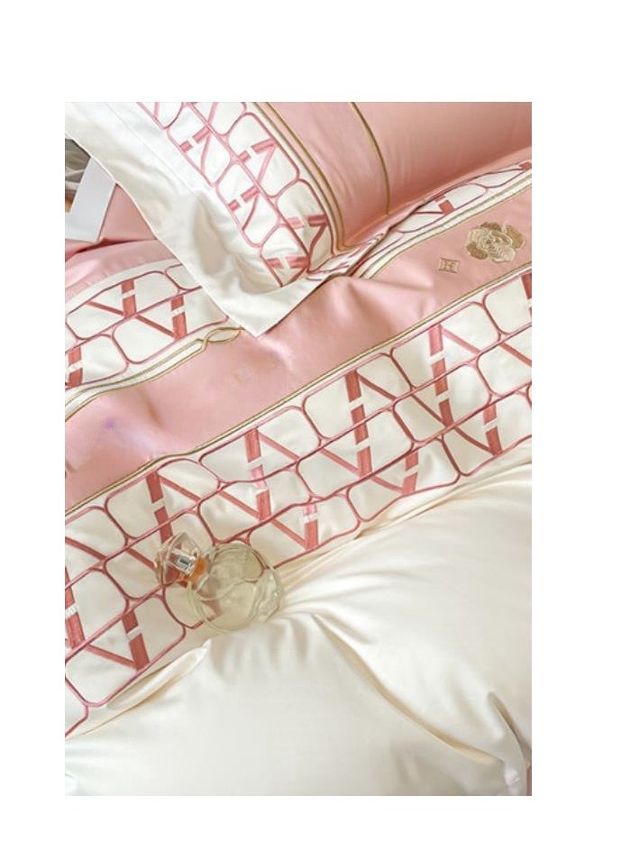 Generic Bed Sheet Style — French High-End 180 Thread Pure Cotton Embroidered Bedding Four Piece Set  - Image 2