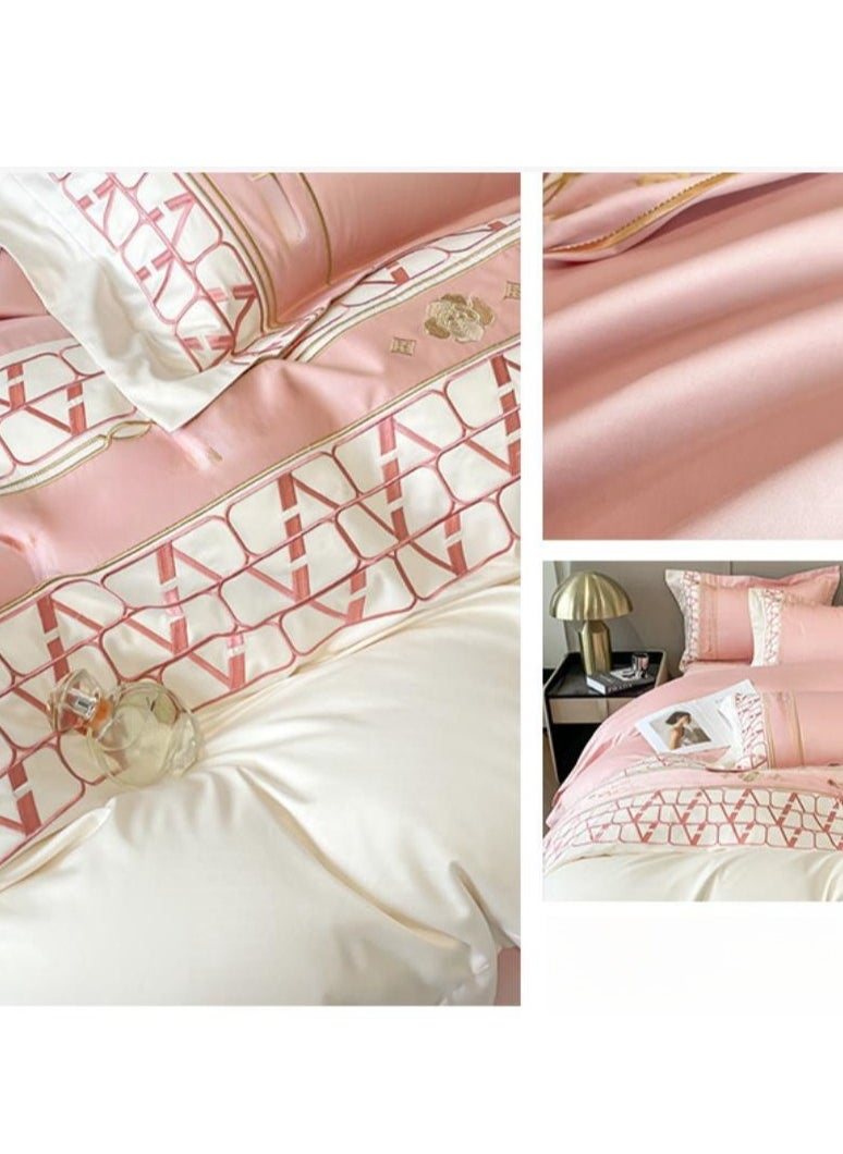 Generic Bed Sheet Style — French High-End 180 Thread Pure Cotton Embroidered Bedding Four Piece Set  - Image 5
