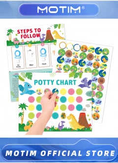 Motim 2PCS Potty Training Chart for Toddlers Potty Chart Potty Sticker Chart Potty Rewards for Toddlers Boys  - Image 5