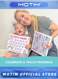 Motim 2PCS Potty Training Chart for Toddlers Potty Chart Potty Sticker Chart Potty Rewards for Toddlers Boys  - Image 3