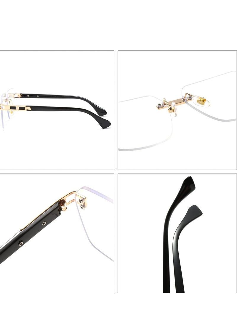 Gasin New Rimless Fashion Trend Sunglasses Personalized Sunglasses UV Protection Unisex  - Image 4