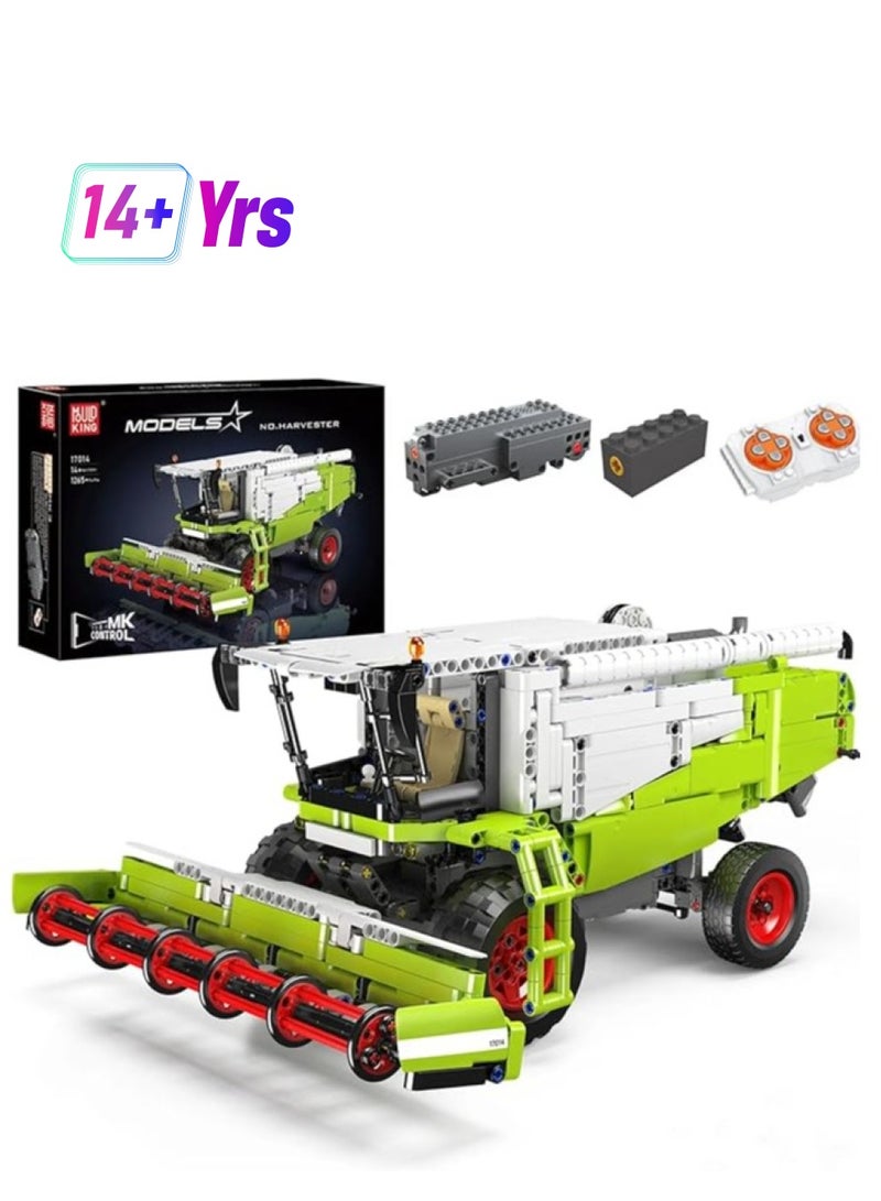 mould king 17014 Educational Wheat Harvester Building Block Toys, Tractor Toy Building Kit for Boys & Girls, 1265 PCS Farm Truck Construction Vehicles Set - Image 1