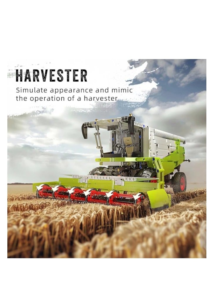 mould king 17014 Educational Wheat Harvester Building Block Toys, Tractor Toy Building Kit for Boys & Girls, 1265 PCS Farm Truck Construction Vehicles Set - Image 2
