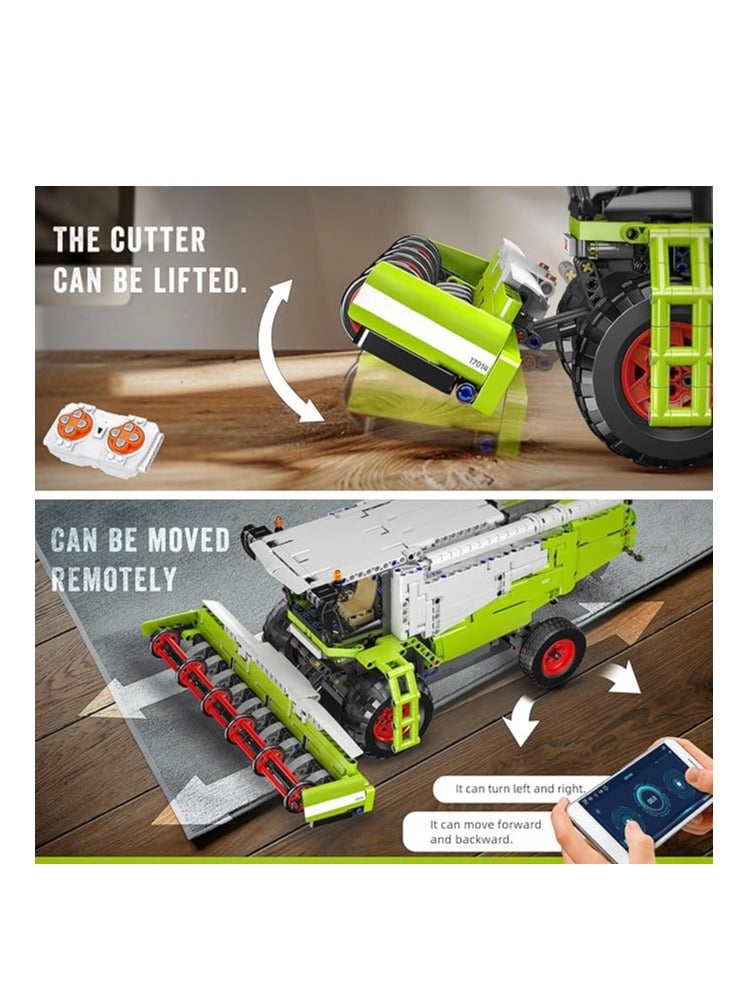 mould king 17014 Educational Wheat Harvester Building Block Toys, Tractor Toy Building Kit for Boys & Girls, 1265 PCS Farm Truck Construction Vehicles Set - Image 3