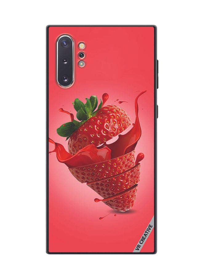VR CREATIVE Protective Case Cover For Samsung Galaxy Note10 Plus 5G Strawberry Design Multicolour - Image 1