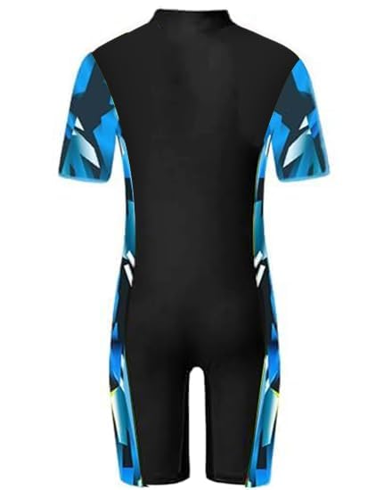 AKIBA Girls/Kids Swimming WEAR/Suit/Costume with Stretchable Fabric,HIGH Level of UV Protection Comfort and Flexible for Cycling, Aerobics, Diving,and Skating (34, Blue) - Image 2