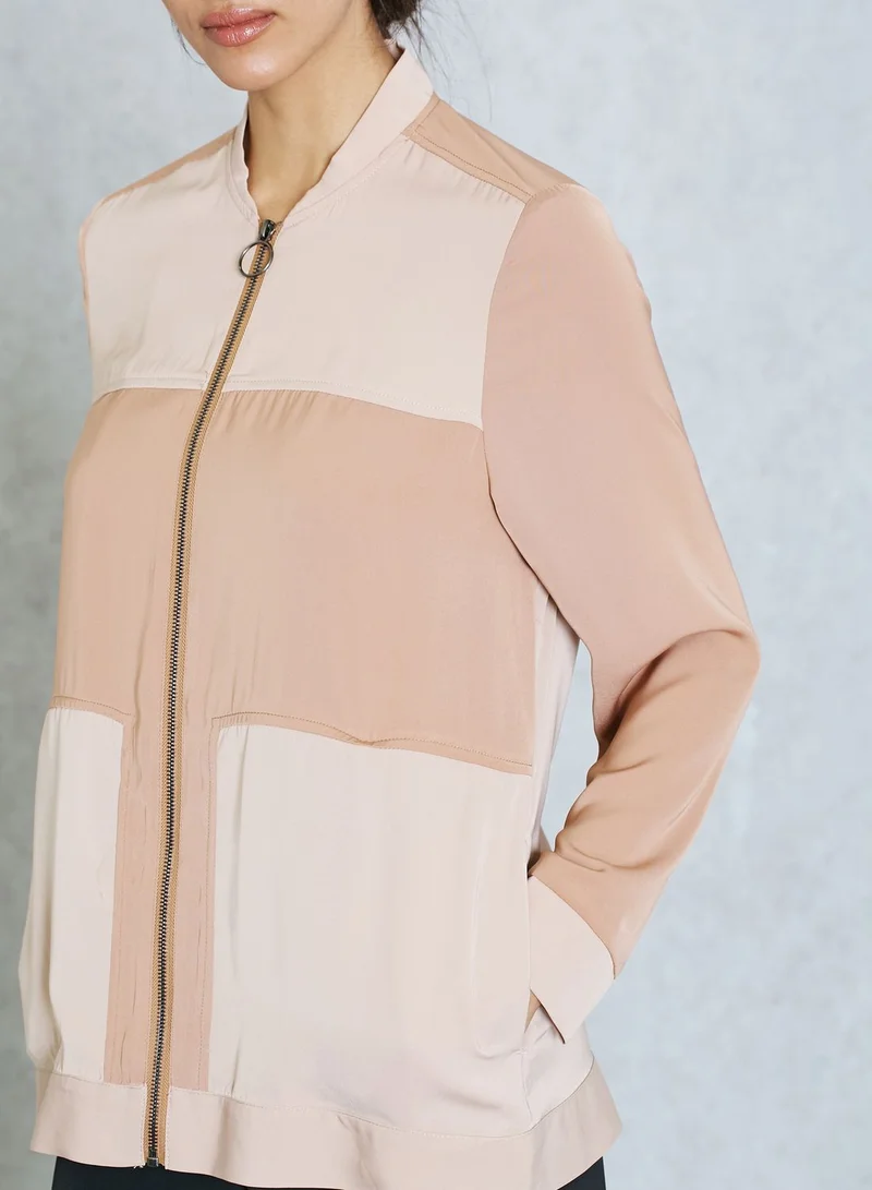 Neon Rose Tonal Bomber Jacket