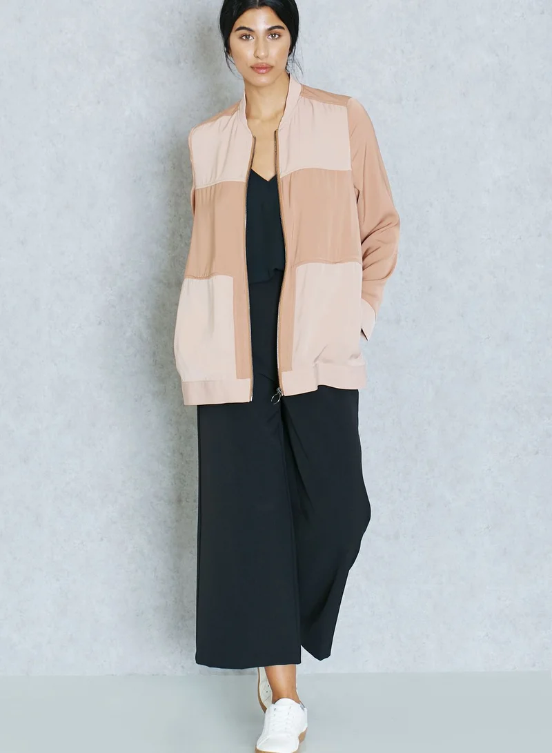 Neon Rose Tonal Bomber Jacket