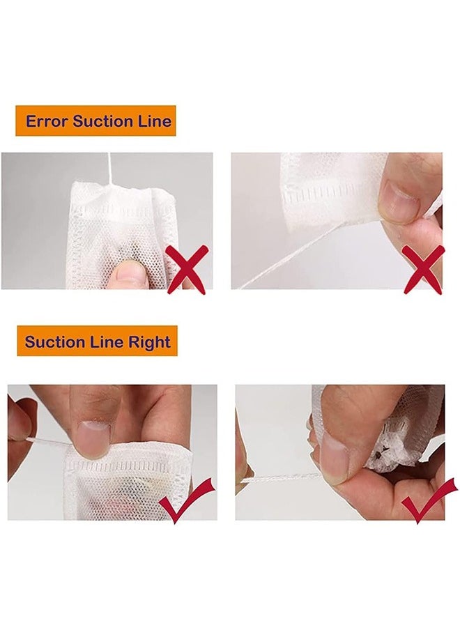 Beauenty 100-Piece Heatproof Disposable Corn Fiber Tea Filter Bags with Drawstring, Degradable Seal Filter Tea Bags, for Loose Leaf Tea, Empty Tea Bags Filter Flower Tea & Coffee Bag (7cm*9cm)  - Image 5