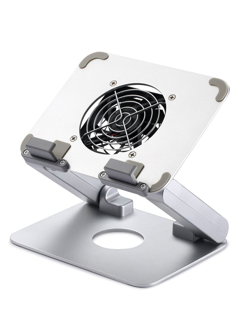 SYOSI Adjustable Laptop Stand for Desk Ergonomic Aluminum Foldable Computer Stand Portable Laptop Stands Elevator for Desk with Heat-Vent Multi-Angle Laptop Holder  - Image 1